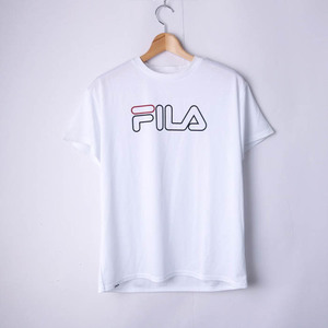 フィラ 半袖Tシャツ ロゴT フロントロゴ スポーツウエア レディース Lサイズ ホワイト FILA