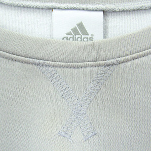 アディダス 半袖Tシャツ サイドライン スウェット スエット スポーツウエア レディース Mサイズ グレー adidasの画像3