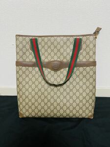 GUCCI グッチ トートバッグ シェリーライン 002.40.0694 オールドグッチ GG柄 ヴィンテージ 