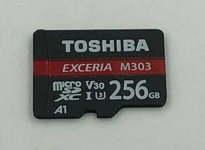 ■52 東芝 TOSHIBA EXCERIA micro SD M303 MUH-E256G SDカード 本体のみ【中古】4K動画対応 読み出し最大98MB/S 書き出し最大65MB/S