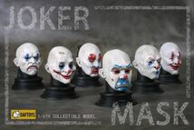 新品未開封 Daftoys F025 joker masks with base 1/6アクセサリー セット(検 ホットトイズ harley quinn バットマン BATMAN ジョーカー)_画像1