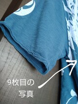 波達　半袖Tシャツ　Ｌサイズ　古着(穴あり)　和柄　波乗達人_画像8
