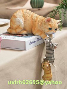 超人気★極美品 ★猫の置物 ネコ ねこ 動物 レジン インテリア小物