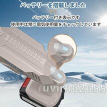 高品質 ☆充電式 高圧洗浄機 コードレス 5MPa最大吐出圧力 水噴射量5.2L/min 6種類噴射モード洗車 強力噴射 48V大容量バッテリー付2枚き_画像6