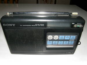 ◆SONY ICF-M500『カード選局式ラジオ』AM,FM◆受信好調/動作良好/カード６枚◆綺麗です◆