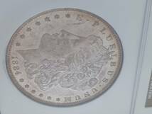 ★米国★MORGAN DOLLAR・モルガンダラー★1884年Oミント・ニューオリンズ★NGC―MS62未使用★_画像4