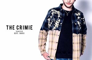 20AW CRIMIE クライミー/GRUNGE CHECK SHIRT グランジチェックシャツXXL/ブリーチ加工 チェックネルシャツ2XL/メンズ/CR1-02L5-SL01