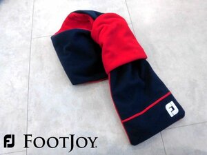 FJ フットジョイ Foot Joy/Footjoy/フリース マフラー/ストール/ネックウォーマー/スヌード/紺 赤/メンズ/ゴルフ GOLF/FJNW1802/程度良好