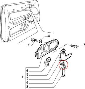 新品! 純正アルファロメオ 155 GTV スパイダー 916系　ドア ハンドル ノブ スプリング　60566127/60601921