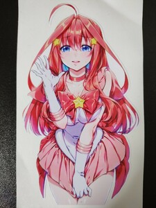 期間限定値下 中野五月 五等分の花嫁 防水ステッカー 15cm x 9cm バイク PC タブレット コスプレ