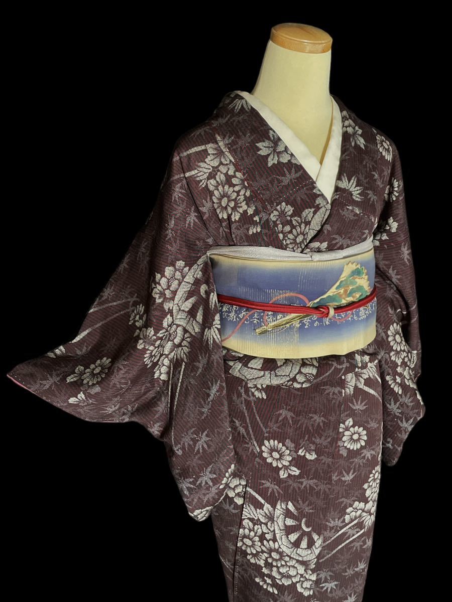 ヤフオク! -「大正ロマン 着物 縞」の落札相場・落札価格