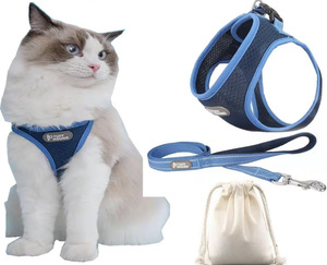 TUFF HOUND кошка для Harness кошка Harness темно-голубой S грудь 38-42cm шея вокруг 30-34cm масса 4.5-6kg