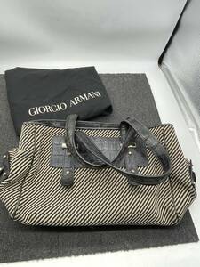 giorgio armani アルマーニ ハンドバッグ ブランドバッグ ストライプ バッグ ブランド トートバッグ ファッション小物 服飾品 001