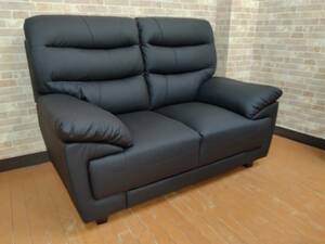  outlet free shipping!2 seater . sofa * high back * original leather * new goods unused * exhibition goods 