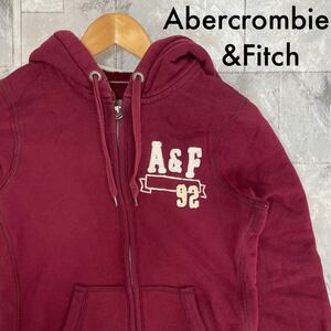 Abercrombie & Fitch アバクロ スウェット パーカー ジップアップ 刺繍ロゴ USA企画 玉FL3108