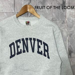 FRUIT OF THE LOOM フルーツオブザルーム スウェット トレーナー 長袖 アーチロゴ DENVER 玉SS1047