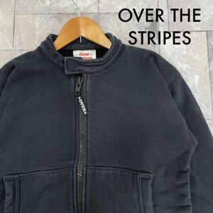 OVER THE STRIPES オーバーザストライプス スウェット ジップジャンパー モックネック 日本製 肉厚 サイズM 玉SS1092