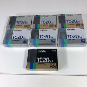  unused unopened storage goods Victor VHSC videotape total 7 pcs set TC-20SP SUPER PRO TC-20SA SUPER AV TC-20SH SUPER HG