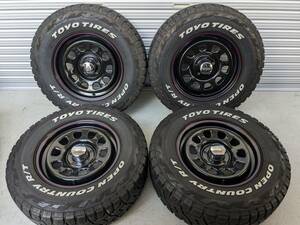 デイトナ ブラック 16インチ 16X7J (+38) PCD114.3 5穴 TOYO オープンカントリー R/T 235/70R16 ホワイトレター バランス調整済み