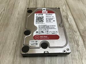 #0411-0815−4動作確認済み WesternDigital NAS Hard Drive (WD Red) 2TB SATA HDD / WD20EFRX / 3.5インチ 発送サイズ:60予定