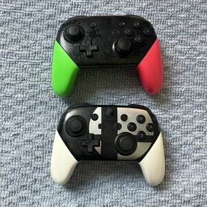 任天堂スイッチ ジャンク Nintendo Switch Proコントローラー スプラトゥーン2エディション　二個セット　