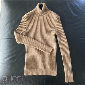 最高級 GUCCI モッチリ触感アルパカ タートルニット セーター サイズ S M 