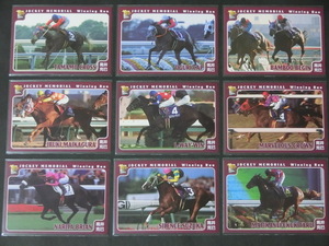 * JOCKEY MEMORIAL юг ... карта '01 *nalita Brian o Gris колпак Silence Suzuka др. все 9 вид * BANDAI 2001 Thoroughbred Card 