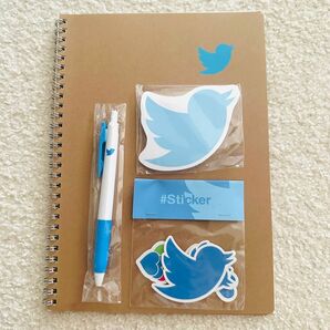 非売品 Twitter ノート ボールペン 付箋 ステッカー セット ツイッター