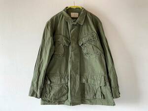 状態良好◎71年 米軍実物 US-ARMY 4th ジャングルファティーグJKT リップストップ トロピカルJKT S-Short◎