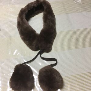 リアルファーの襟巻き