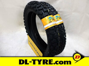 [前後セット] DUNLOP 新品 D605 2.75-21 120/80-18 [セロー225]