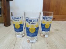 【未使用/ビンテージ/非売品】 1990年代 corona Extra/コロナビール ビッグ グラス 3個set 日本製 検索用⇒ メキシコ/モデーロ/D1029_画像2