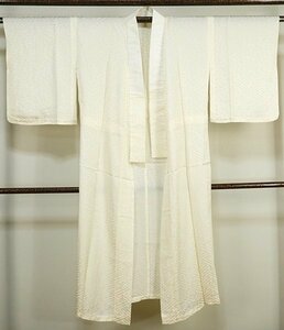 T157　正絹　単衣　白襦袢　紗綾型　身丈124cm
