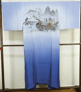 P158 silk . for man underskirt scenery pattern [ beautiful goods ] length 150cm