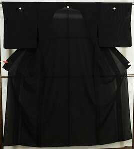 U148　正絹　絽　夏　喪服　5つ紋入り　【美品】　身丈152cm