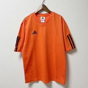 adidas アディダス 半袖 Tシャツ プラクティスシャツ Lサイズ オレンジ ポリエステル