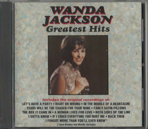 ★Wanda Jackson ワンダ・ジャクスン｜Greatest Hits｜ベスト・アルバム｜輸入盤｜LET'S HAVE A PARTY/RIGHT OR WRONG｜D2-77398｜1991年