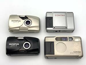 CONTAX T2 / CONTAX T / OLYMPUS μ mju Ⅱ コンパクトフィルムカメラ 4点セット ジャンク【1円〜】