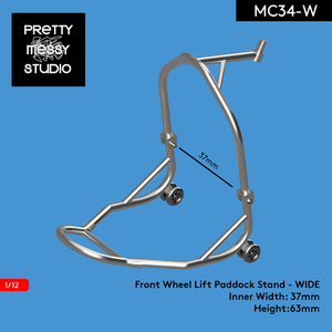 1/12 3D printer bike stand front stand 37mm model #MC34-W