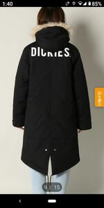 期間特価！未使用品 Dickies モッズダウンコート 黒 Lサイズ