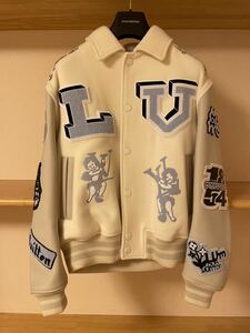 2022AW Louis Vuitton Multi-Patches Mixed Leather Varsity Blouson 1AAGKF ルイヴィトン マルチ パッチ レザー ブルゾン スタジャン 46