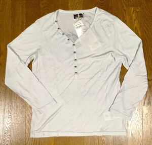 〜5/7◆ 新品「RA-RE RAG RECYCLE RAG RESTYLE」バックプリント ロングスリーブ ヘンリーネックTee SIZE:M