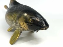 ★ 金属製 約30cm 約1180g 魚 置物 インテリア 重ため こい コイ 縁起物 風水 開運 鯉_画像4