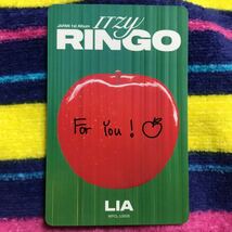 ◆ ITZY 【 RINGO 】 初回盤B封入トレカのみ ソロ リア ① ◆ イッジ イッチ 日本盤CD封入品 リンゴ りんご フォトカード_画像2