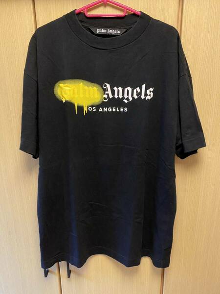 国内正規 21SS Palm Angels パーム エンジェルス LOS ANGELES SPRAYED LOGO TEE ロサンゼルス スプレー ロゴ Tシャツ XL PMAA001S20413055