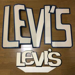 非売品 ビンテージ LEVI'S リーバイス 501 506 XX 大戦 66 赤耳 ビッグE デニム ジーンズ ディスプレイ 什器 看板 サイン バナー ポスター