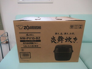 新品未使用 ZOJIRUSHI 象印 圧力IH炊飯ジャー 炎舞炊き NW-PV10-BZ スレートブラック 1.0L(5.5合)炊き 炊飯器