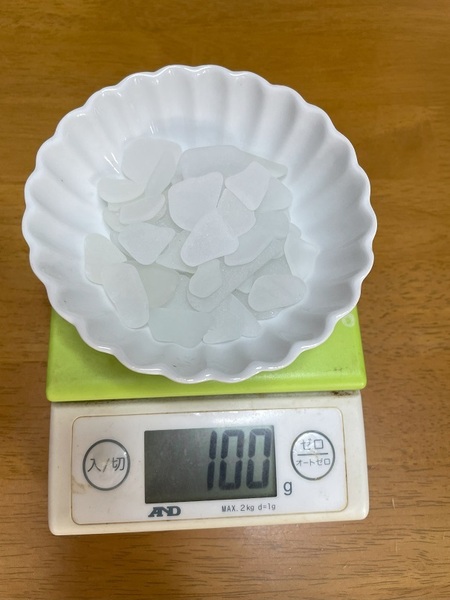 ◆原子力発電のない長崎県産◆天然シーグラス【合計300g】 青100g 白100g 緑100g◆送料無料◆ ※シーガラス　シー陶器　現代アート