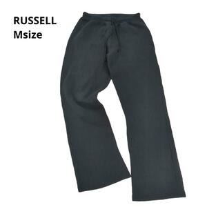 RUSSELLスウェットパンツ 無地黒レディースM　2