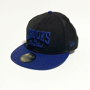 NEW ERA ☆ Crooks & Castles キャップ 帽子 ブラック ブルー 黒 7 5/8 60.6cm ストリート アメカジ 古着 クルックス ニューエラ■SHW127